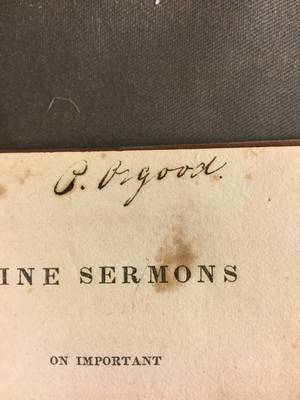 Ballou, Hosea. Nine sermons on important doctrinal and practical subjects  delivered in P (1835) WAM-BX-0394.Image_1.035206